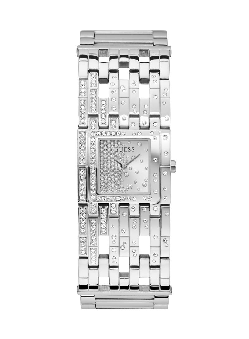 GUESS Women's Ladies Silver Tone Analog Watch - Image 1