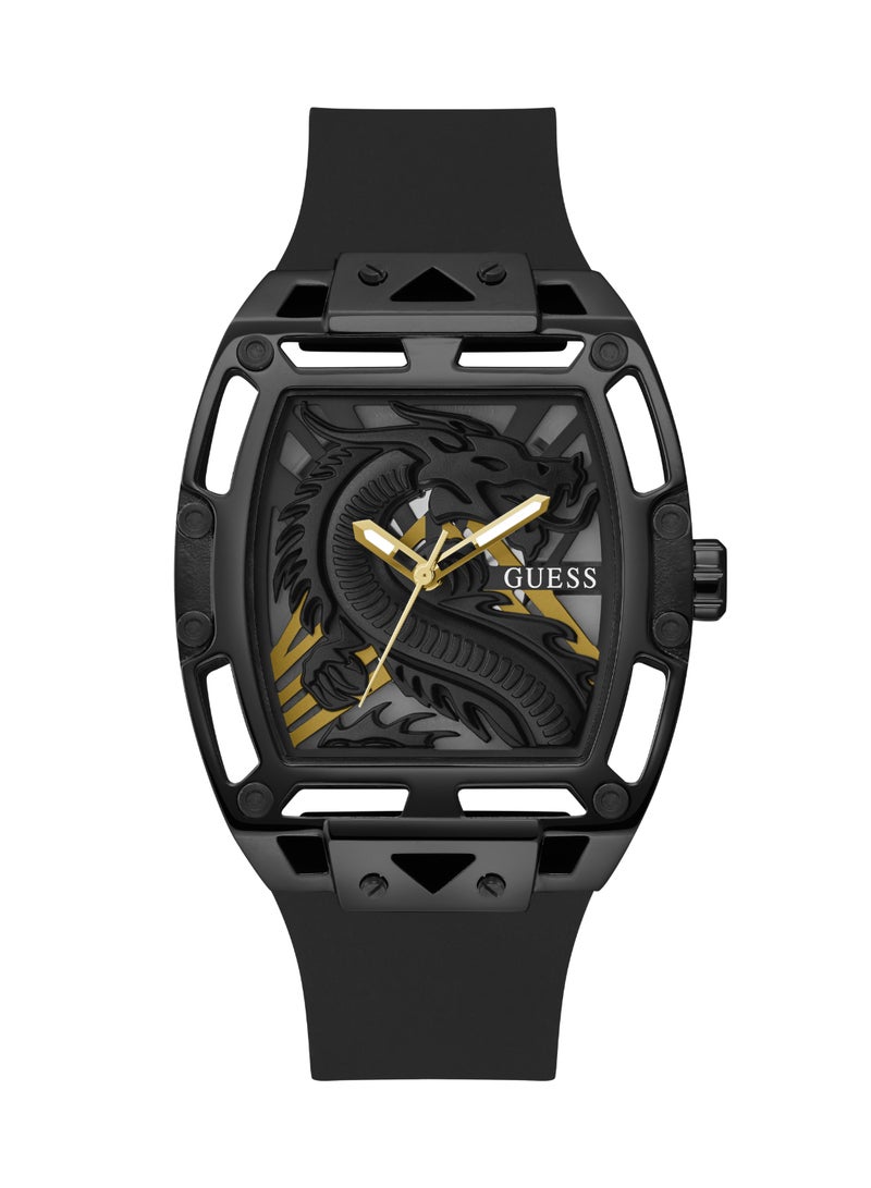 GUESS Men's Mens Limited Edition Lunar New Year Black Analog Watch - Image 1