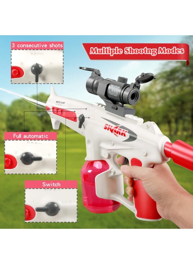 مايتويز MY TOYS Electric Water Gun Automatic 1000cc High Capacity Blaster with 50 Feet Range White and Red - Image 4