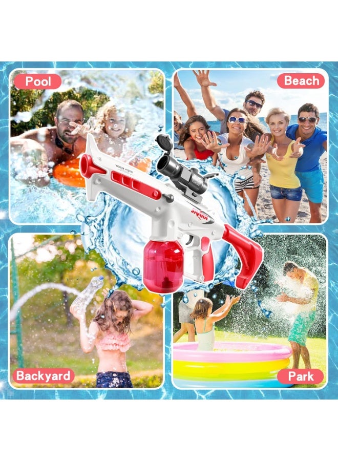مايتويز MY TOYS Electric Water Gun Automatic 1000cc High Capacity Blaster with 50 Feet Range White and Red - Image 5