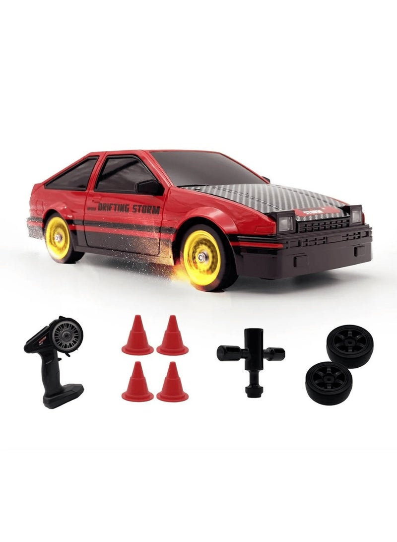 مايتويز MYTOYS 1:16 Scale 4WD High-Speed Drift RC Car - 2.4GHz Remote Control Drifting Storm Edition with LED Lights & Accessories - Image 1