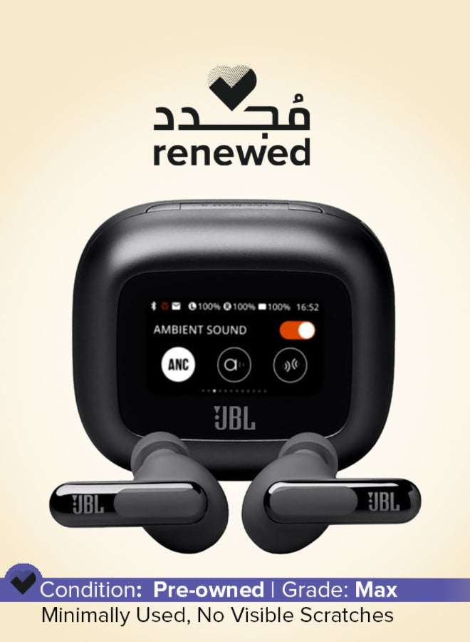 JBL Renewed - JBL Live Beam 3 True Wireless Noise Cancelling Earbuds Black - Image 1