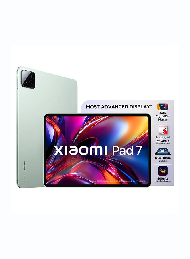 Pad 7 11.2-Inch Green 8GB RAM 256GB WiFi With Free Inbox Cover - Global Version