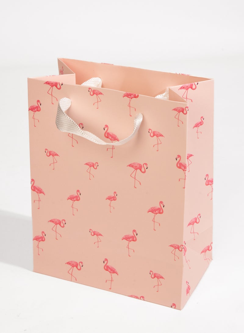 Share the Love Flamingo Medium Gift Bag – Tropical Birthday Gift Bag for Women, Girls, Kids, Friends, Baby Shower, Summer Party, Wedding, Anniversary, Holidays, Presents & Favors Multi-Colour - Image 1