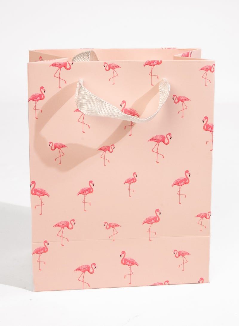 Share the Love Flamingo Medium Gift Bag – Tropical Birthday Gift Bag for Women, Girls, Kids, Friends, Baby Shower, Summer Party, Wedding, Anniversary, Holidays, Presents & Favors Multi-Colour - Image 3