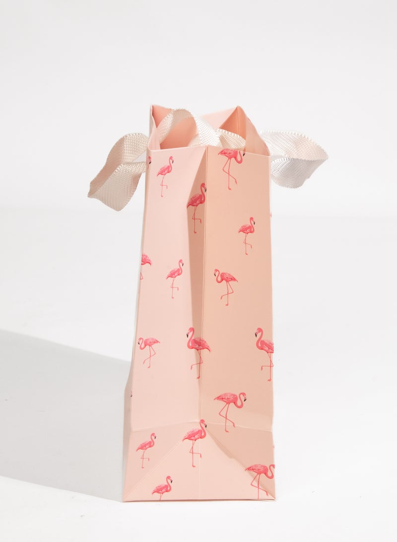Share the Love Flamingo Medium Gift Bag – Tropical Birthday Gift Bag for Women, Girls, Kids, Friends, Baby Shower, Summer Party, Wedding, Anniversary, Holidays, Presents & Favors Multi-Colour - Image 2