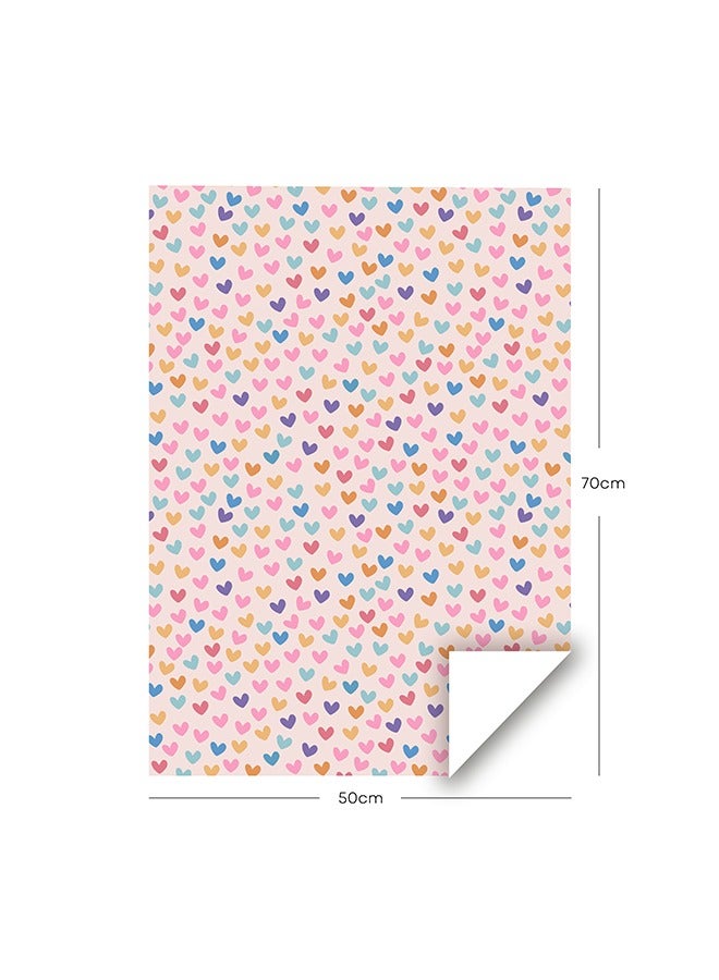 Share the Love Heart Wrapping Paper Pack – 4 Premium Sheets (50 x 70 cm Each), Cute & Romantic Gift Wrap for Birthday, Valentine’s Day, Wedding & Special Occasions Multicolor - Image 2