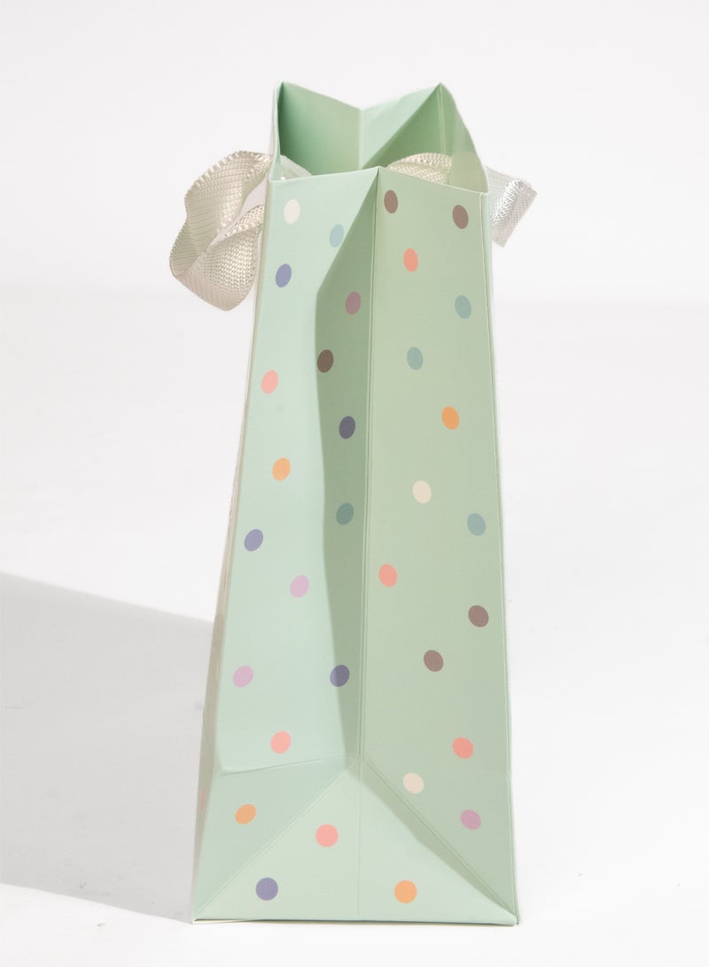 Share the Love Just for You Mint Green Gift Bag – Medium Size with Foil Design, Luxury Paper Present Bag with Handles, Perfect for Birthday, Wedding, Anniversary & Special Occasions Green - Image 4