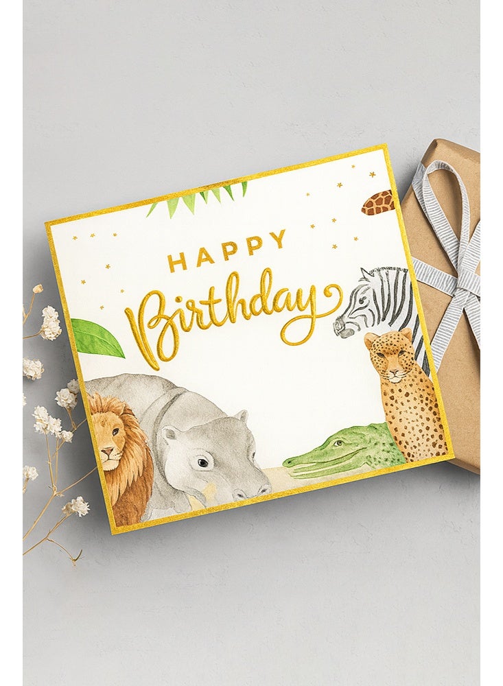 Animal Print Birthday Greeting Card