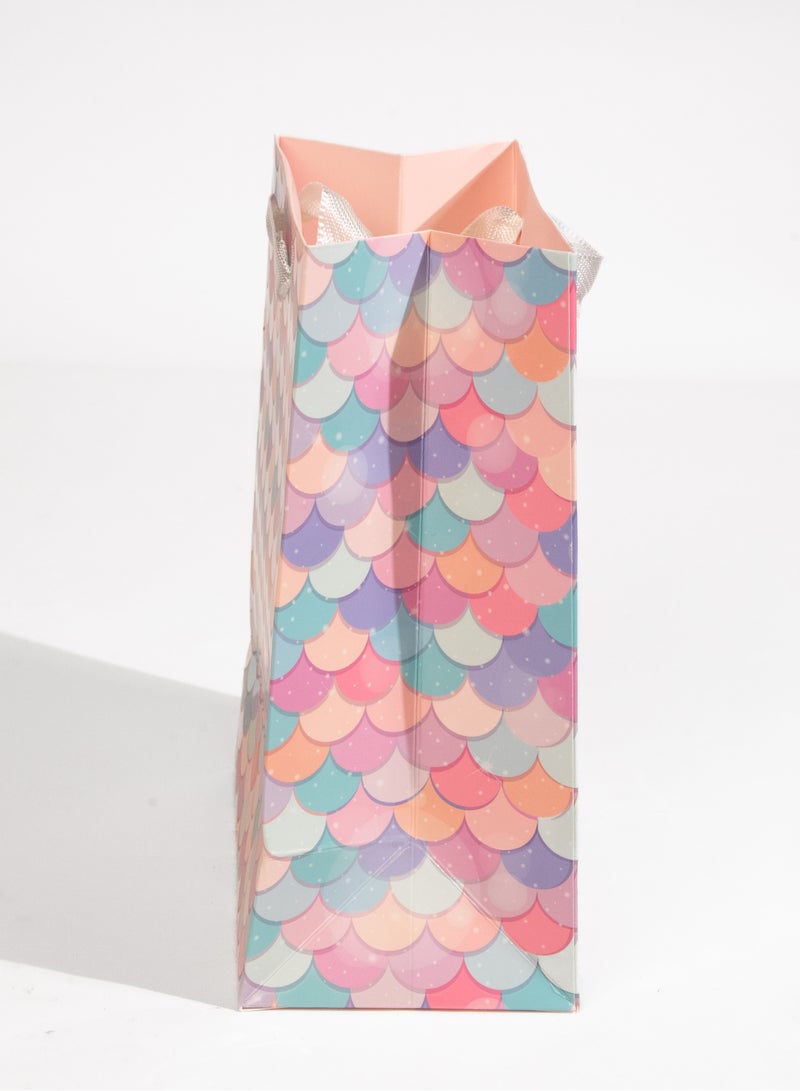 شير ذا لوف  Mermaid Pink Medium Gift Bag – Magical Birthday Gift Bag for Girls, Kids, Friends, Baby Shower, Princess Party, Wedding, Anniversary, Graduation, Holidays, Presents & Favors Pink - Image 2