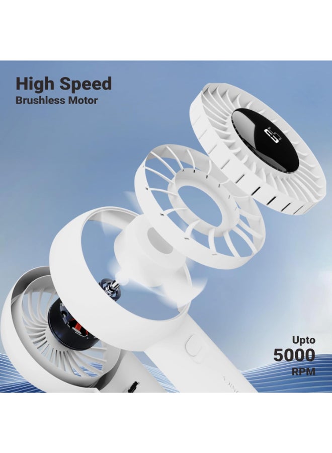 زيبونيكس Renewed - Heat Buster 200 Portable Hand Fan with LED Display and 12h Battery Backup - Image 2