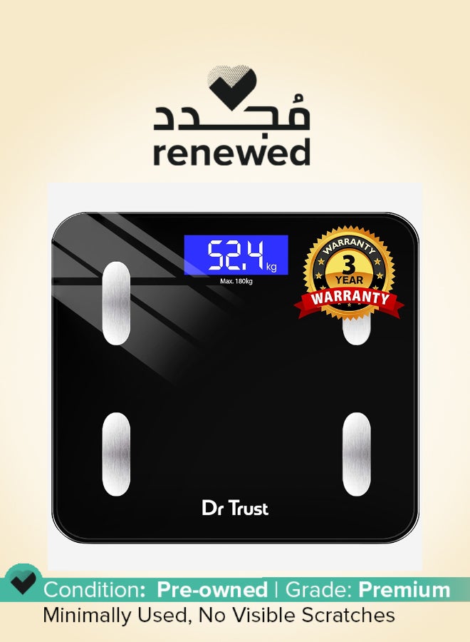 Dr Trust Renewed - USA 509 Digital BMI Weight Scale with Body Fat Analyzer and Bluetooth Connectivity - Image 1