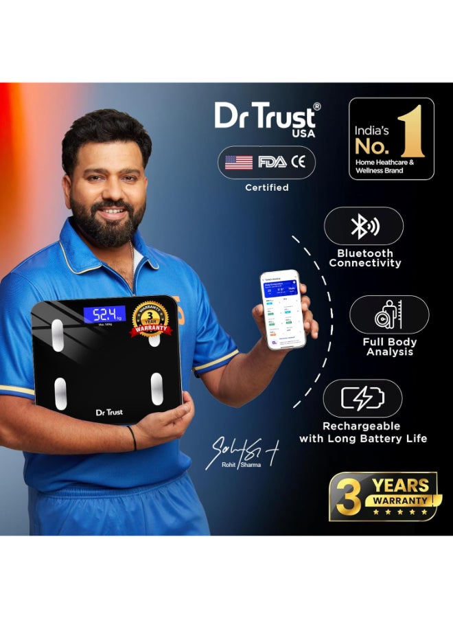 Dr Trust Renewed - USA 509 Digital BMI Weight Scale with Body Fat Analyzer and Bluetooth Connectivity - Image 2