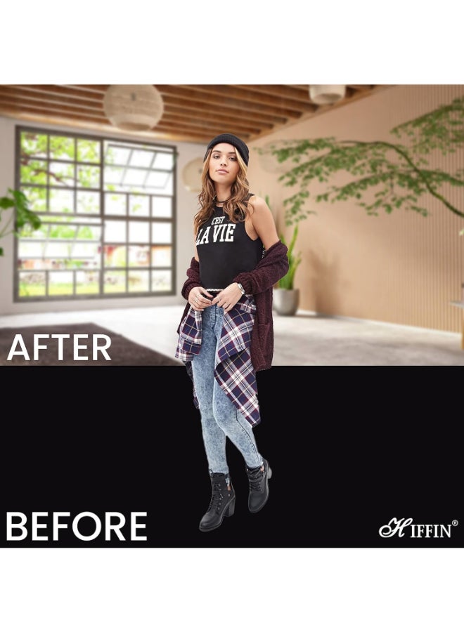 HIFFIN Renewed - Hiffin 8 x 12 FT Black LEKERA Backdrop for Photography Studio Black - Image 2
