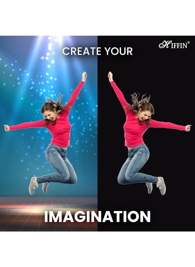 HIFFIN Renewed - Hiffin 8 x 12 FT Black LEKERA Backdrop for Photography Studio Black - Image 3