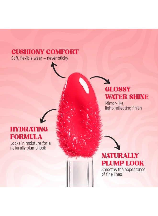 فور إيفر52 Waterlight Hydrating Lip Gloss with High-Gloss Finish Bubblegum Splash - WLG001 - Image 2