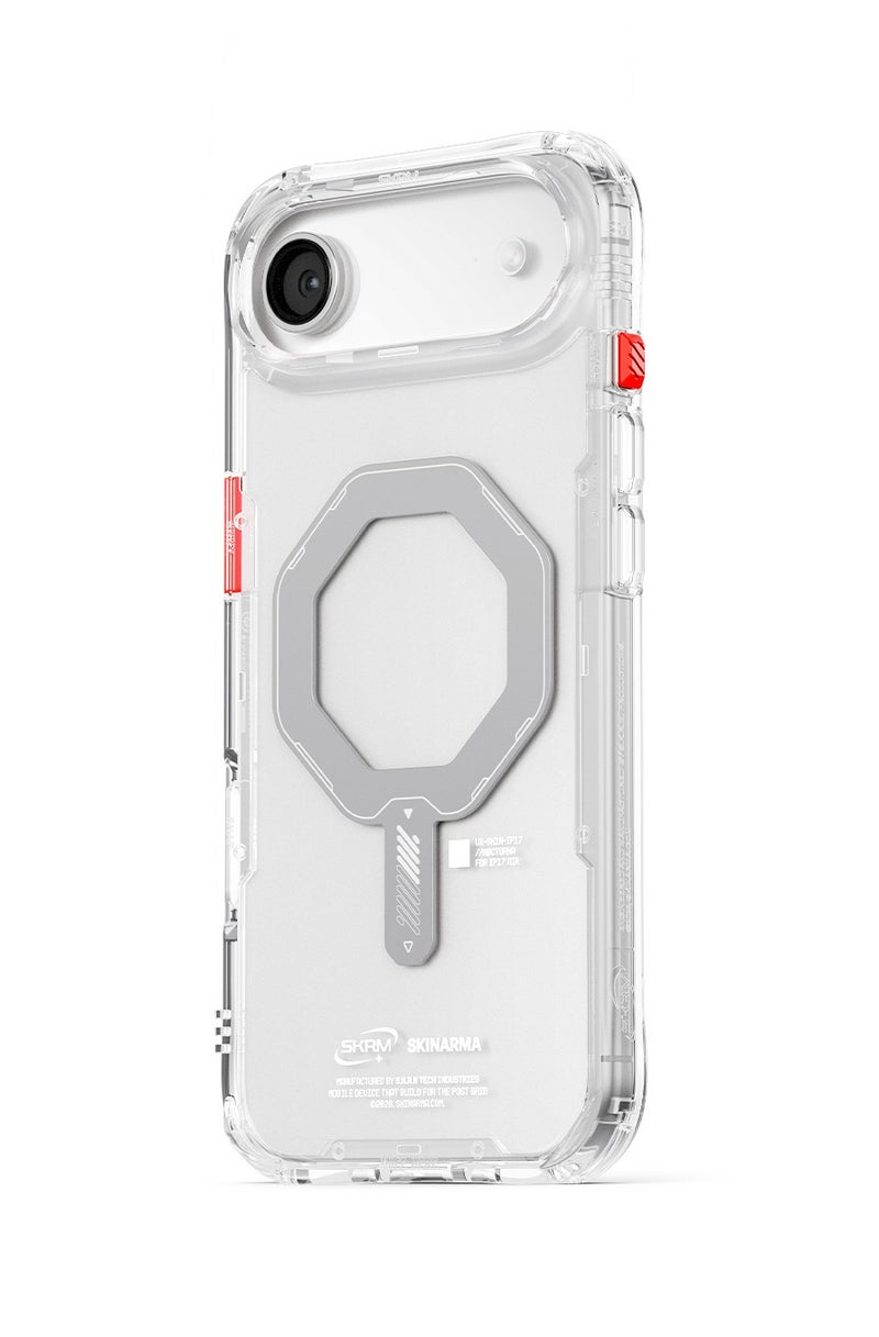 Skinarma Saido Mag-Charge Case Compatible with MagSafe for iPhone 17 Air 6.6-Inch - Clear clear - Image 4