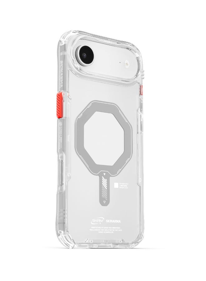 Skinarma Saido Mag-Charge Case Compatible with MagSafe for iPhone 17 Air 6.6-Inch - Clear clear - Image 1