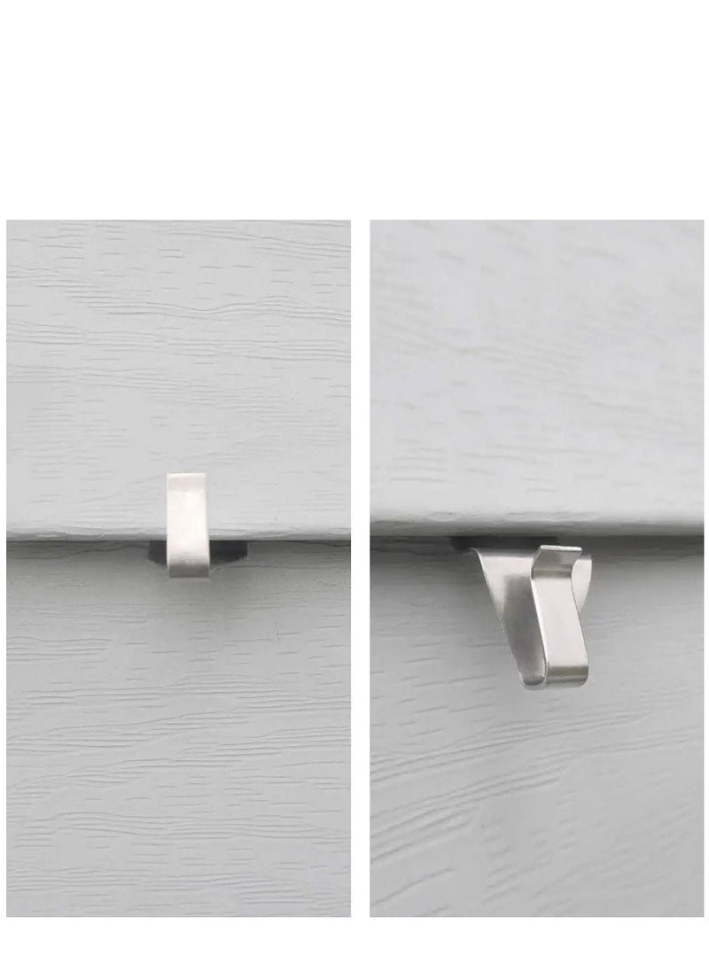 10 Pack Vinyl Siding Hooks, Heavy Duty Stainless Steel Low Profile No-Hole Hanger Hooks  - Image 3