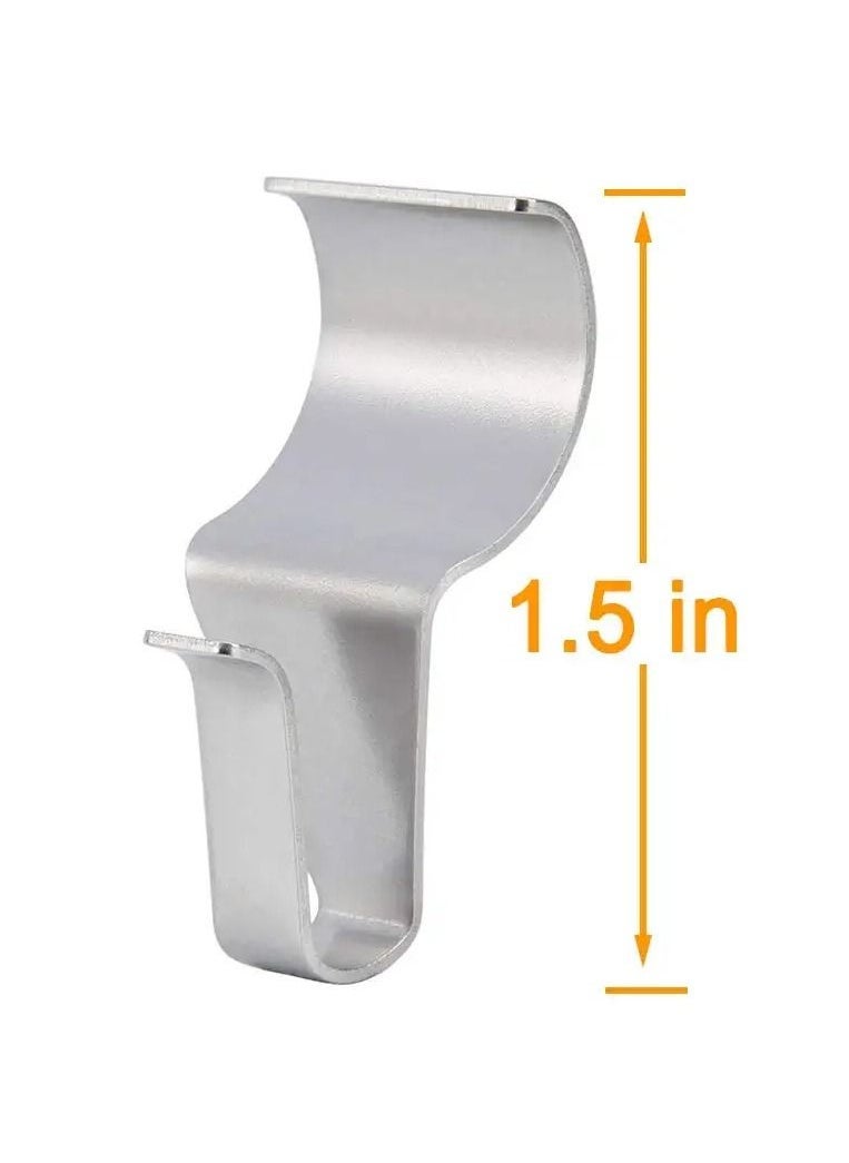 10 Pack Vinyl Siding Hooks, Heavy Duty Stainless Steel Low Profile No-Hole Hanger Hooks  - Image 2