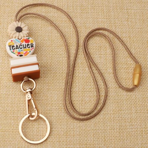 UGELOKI 2025 Super Cute Teacher Lanyard, School ID Lanyards with Safety Breakaway Clasp for Teachers, Nurses & Faculty - Image 2