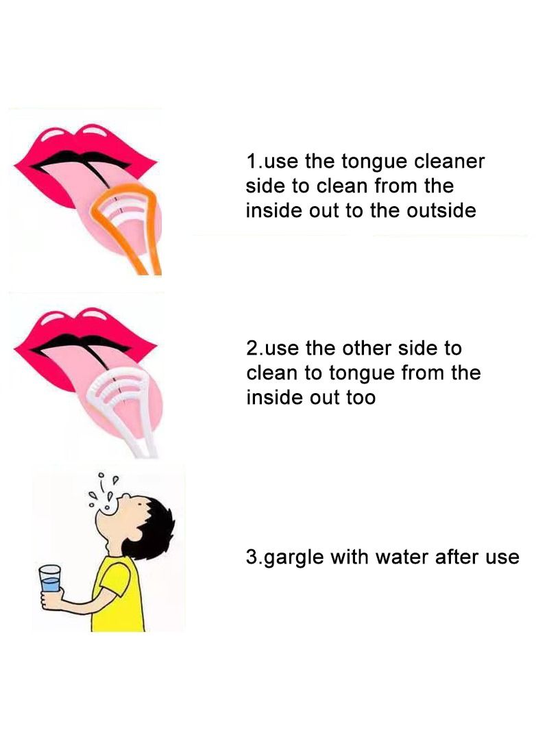 Generic Tongue Scraper Cleaner, 100% BPA Free Oral Care Cleaner Dental Scrapers Kits, Help Fight Bad Breath, Premium Cleaning Tools  - Image 2