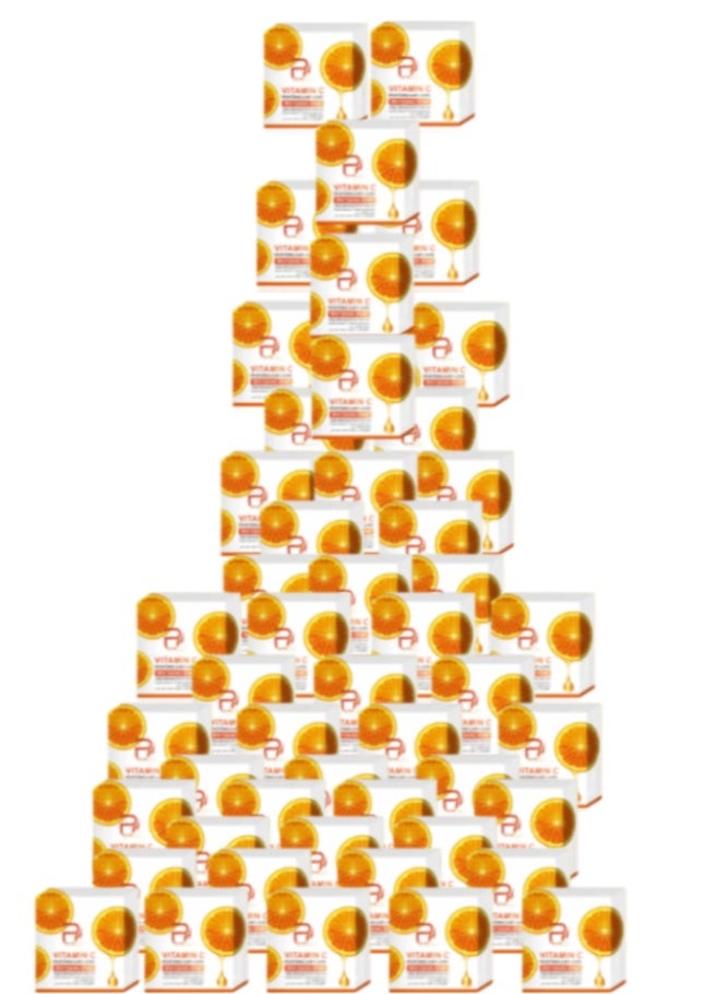 بيرون 63 قطع صابون فيتامين سي لتفتيح البشرة ومقاومة علامات التقدم في السن برتقالي 100جرام - Image 1