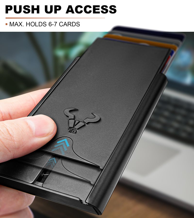 BULLIANT Slim Wallet, Men Front Pocket Wallet Money Clip 5Cards-Sliding Design - Image 2