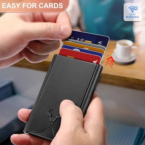 BULLIANT Slim Wallet, Men Front Pocket Wallet Money Clip 5Cards-Sliding Design - Image 4