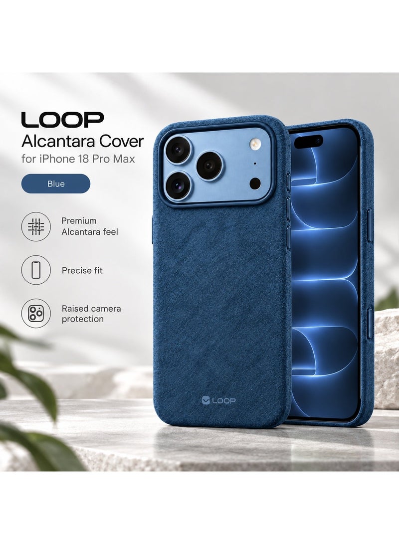 LOOP Alcantara Slim Case Compatible with iPhone 18 Pro Max, MagSafe Compatible, Soft Suede Feel - Image 3
