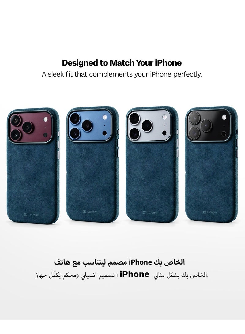 لووب كفر LOOP نحيف من الكانتارا متوافق مع ايفون 18 برو ماكس، متوافق مع MagSafe، ملمس شمواه ناعم - Image 2