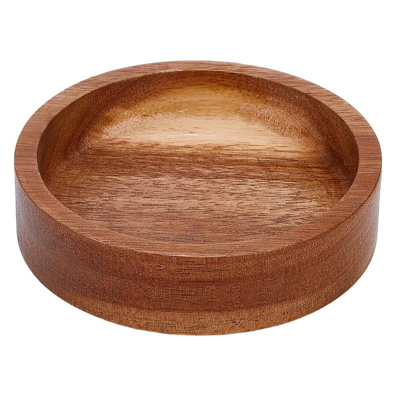 MAYJOYDIY 10cm Round Acacia Wood Serving Tray  Decorative Platter for Charcuterie Cheese Dessert  Party Food