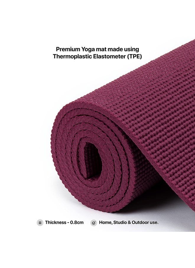 KETTLER Premium German Technology Powered Yoga Mat For Workout Yoga Fitness Pilates and Meditation High-Density Anti-Tear & Anti-Tear, Unisex, with Carry Bag(8mm)  - Image 5