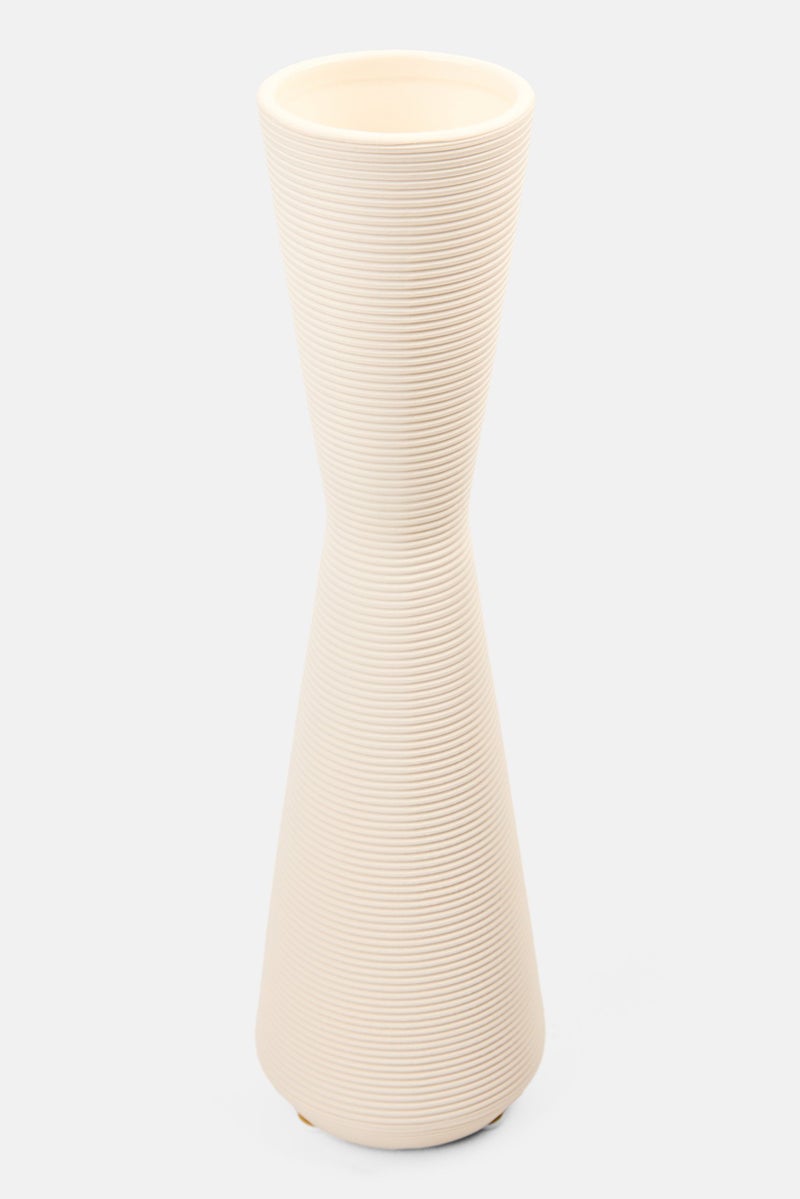 Muy Mucho Ceramic Decorative Flower Vase, White  - Image 2