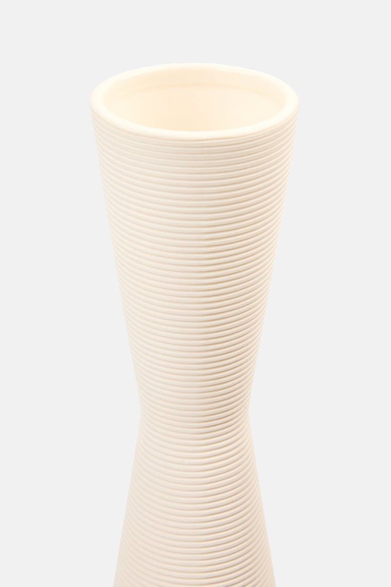 Muy Mucho Ceramic Decorative Flower Vase, White  - Image 3