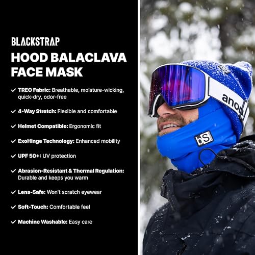 BLACKSTRAP Hood Balaclava Face Mask – Cold Weather Ski Mask for Men & Women, Headwear That's Breathable, Moisture-Wicking, and Helmet-Compatible (One Size, Black) - Image 3