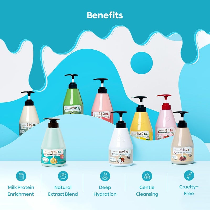 Kwailnara Coconut Milk Body Wash â€“ Korean Body Wash with Coconut Extract for Hydrated, Silky Skin 560 g / 19.75 oz. - Image 3