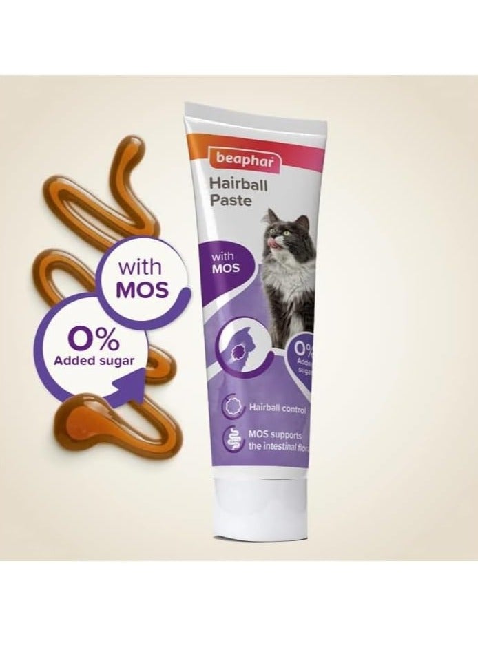 بيفار معجون كرات الشعر للقطط يعزز مرور كرات الشعر بشكل طبيعي يساعد البريبايوتيك على الهضم حلوى الشعير اللذيذة والصحية أنبوب 100 جرام - Image 3