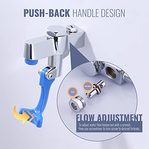 IVIGA Glass Filler Faucet Wall Mount iVIGA PushBack Water Bottle Filling Station Brass Glass Filling Station Water Filler Faucet for Bar Cafe Hotel Kitchen Male Inlet No Flange - Image 3