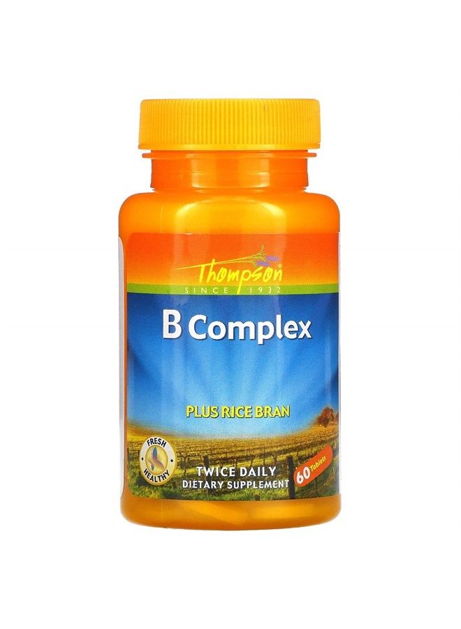 Thompson B Complex w/Rice Bran Oil Thompson 60 Tabs