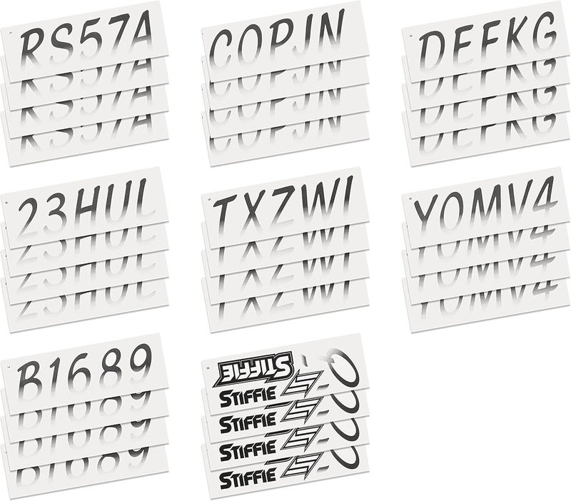 Stiffie Whipline Black/White 3" Boat & PWC Registration Decals • Numbers Letters Stickers - Image 4