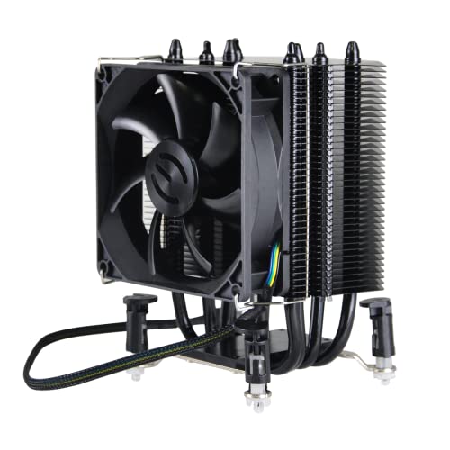 EVGA مبرد وحدة المعالجة المركزية EVGA ACX mITX، مروحة 92 مم 2800RPM، غلاف، 4 أنابيب حرارة تلامس مباشر، مقبس إنتل 1150/1155/1156/1200 100-FS-C901-KR - Image 3