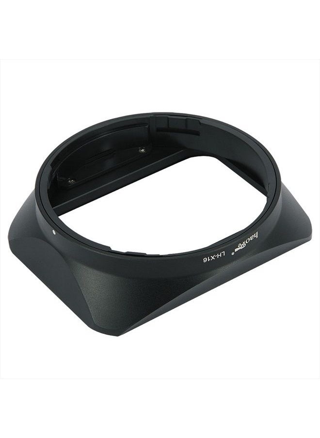 Haoge - Bayonet Square Metal Lens Hood Shade with Cap for Fujifilm Fuji Fujinon XF16mmF1.4 XF 16mm F1.4 R WR Wide Angle on X-Pro2 X-Pro1 X-T2 X-T1 X-T20 X-T10 X-E2S X-A5 X-A20 X-E3 X-H1 Replace LH-XF16 - Image 1