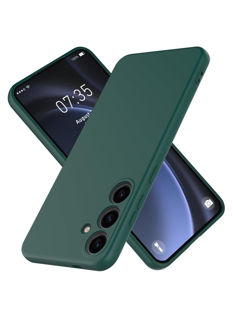 ELTRAZONE Slim Liquid Silicone Case for Samsung Galaxy S24 Plus,with Scratch-Resistant Microfiber Lining Shockproof Soft Silicone Protective Case for Samsung S24 Plus (DarkGreen) - Image 1