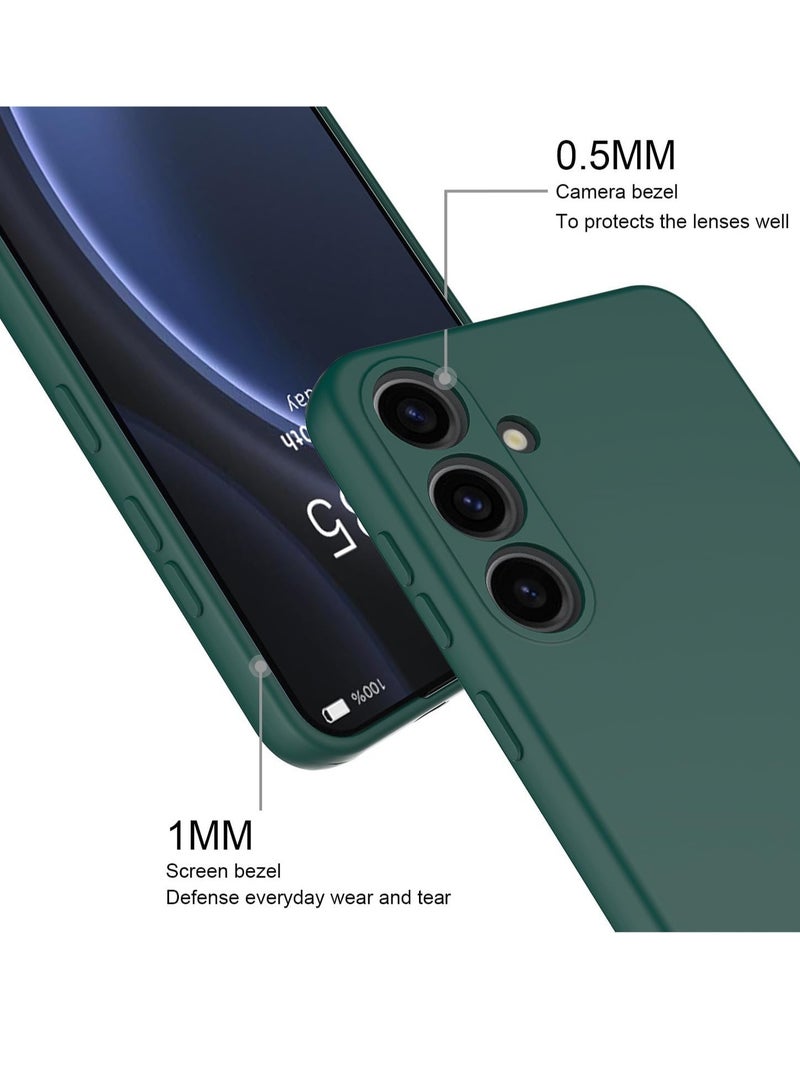 ELTRAZONE Slim Liquid Silicone Case for Samsung Galaxy S24 Plus,with Scratch-Resistant Microfiber Lining Shockproof Soft Silicone Protective Case for Samsung S24 Plus (DarkGreen) - Image 2