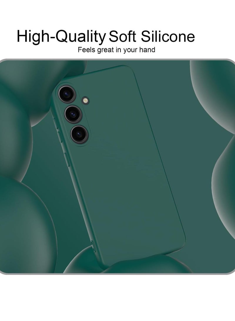 ELTRAZONE Slim Liquid Silicone Case for Samsung Galaxy S24 Plus,with Scratch-Resistant Microfiber Lining Shockproof Soft Silicone Protective Case for Samsung S24 Plus (DarkGreen) - Image 3
