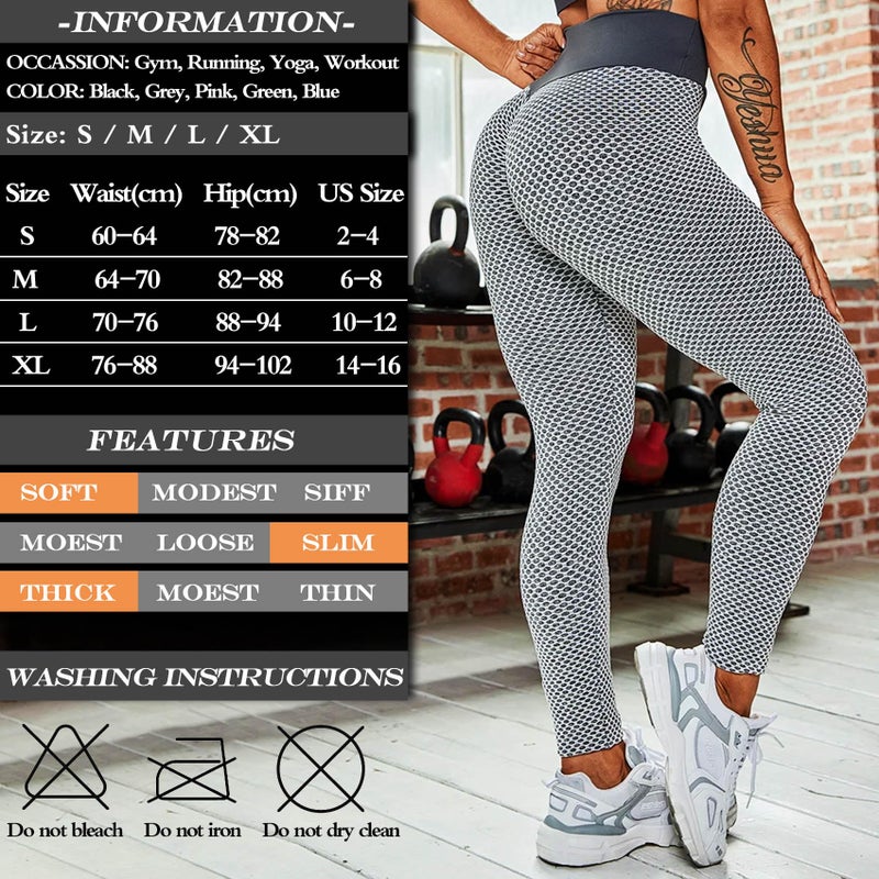JGS1996 Butt Lifting Leggings for Women Tummy Control Workout Yoga Pants High Waisted Scrunch Booty Gym Compression Tights - Image 5