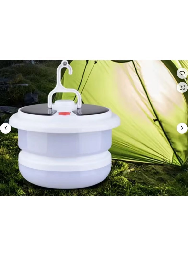 A multi-mode lamp with integrated RGB colored light strings that can be folded and concealed inside the lamp. - Image 4