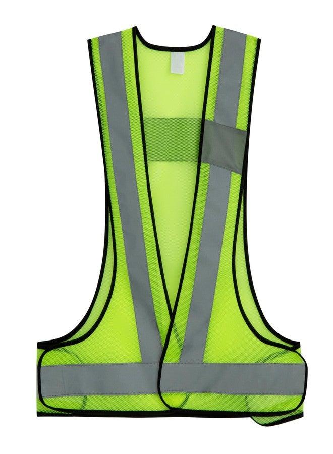 YOA High-Visibility Fluorescent Yellow Reflective Safety Vest - Breathable Mesh Construction for Work/Traffic/Outdoor - Image 1