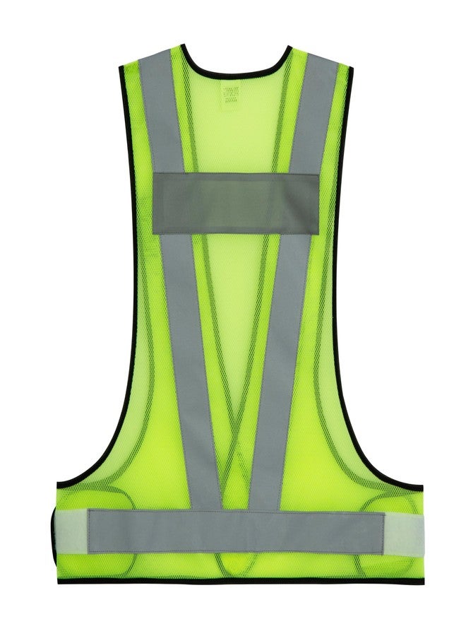 YOA High-Visibility Fluorescent Yellow Reflective Safety Vest - Breathable Mesh Construction for Work/Traffic/Outdoor - Image 2